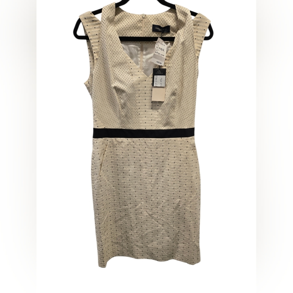 Nwt $1050 Piazza Sempione Sheath‎ Poka Dot dress  SZ IT 44